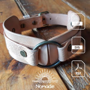 Elegancki, dwuczęściowy skórzany choker