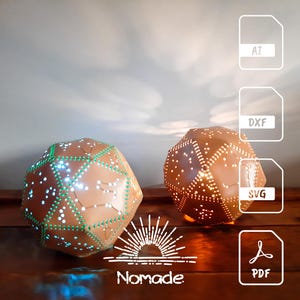 Zodiac Constellation Geodesic Lamp Leather Pattern and Tutorial