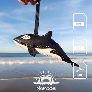 Orca Killer Whale Leather Bag Charm Pattern and Illustrated Tutorial