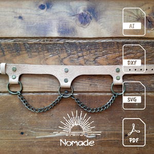 Double Chain Choker Pattern | Leathercraft Pattern & Instructions | PDF Ai DFX SVG