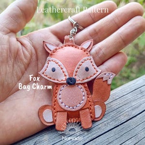 Fox Leather Bag Charm Pattern and Illustrated Tutorial
