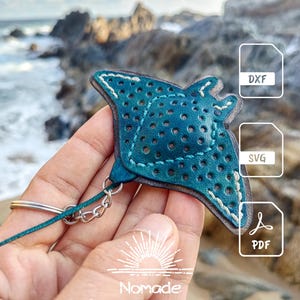Manta Ray Leather Bag Charm Pattern and Illustrated Tutorial