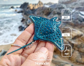 Manta Ray Leather Bag Charm Pattern and Illustrated Tutorial