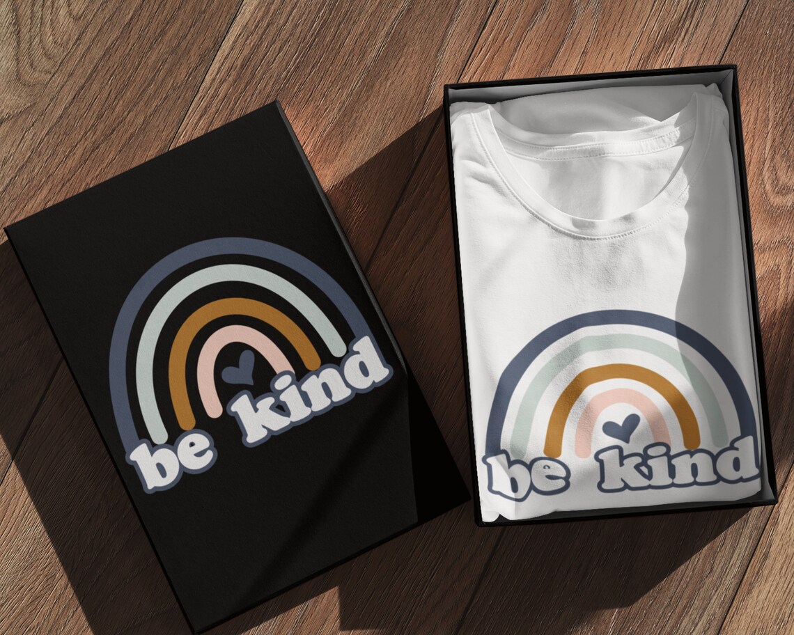 Download Rainbow Be Kind svg T-Shirt for Women Men and Children | Etsy