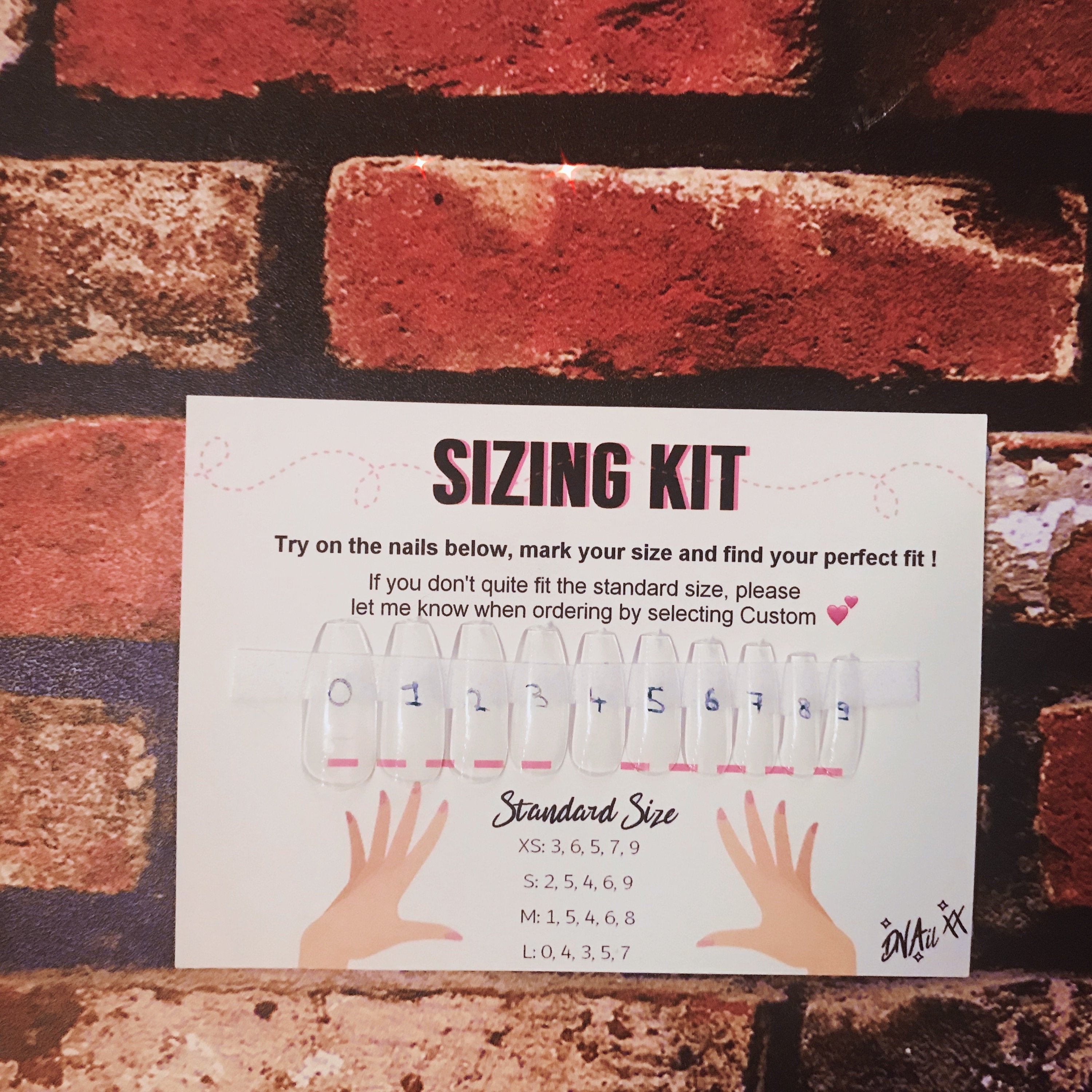 Nails Sizing Kit Press on nails Nail shape Nail size Etsy