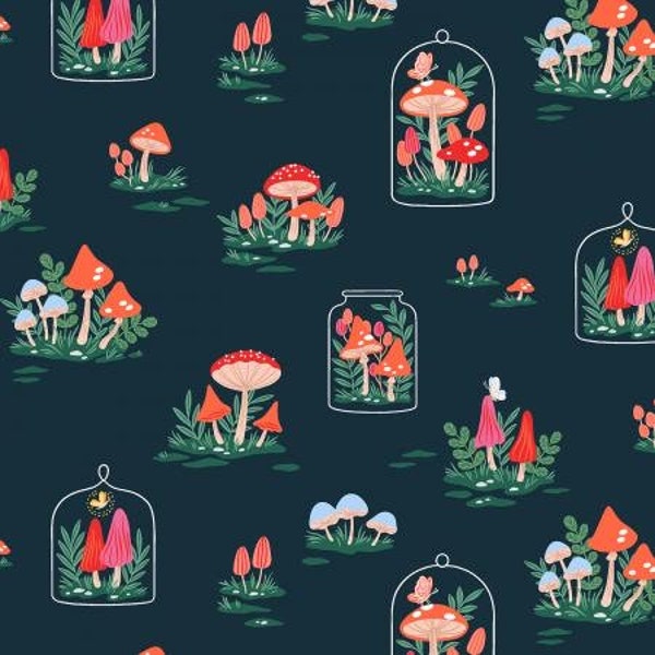 Mushroom Fabric Etsy