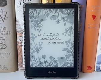 Kindle Lock Screen Secret Gardens In My Mind FULL SCREEN No Borders Epub File White Wallpaper Borderless Screensaver Flower Lockscreen