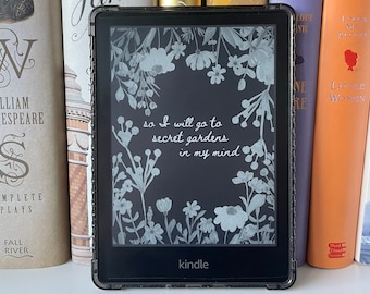 Kindle Lock Screen Secret Gardens In My Mind FULL SCREEN No Borders Epub File Black Wallpaper Borderless Screensaver Flower Lockscreen