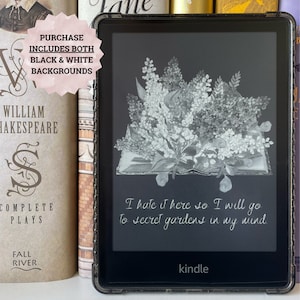 Kindle Sperrbildschirm Geheime Gärten In meinem Kopf VOLLBILD Keine Grenzen Epub-Datei Schwarzes Hintergrundbild Papierweiß Bildschirmschoner Blumen Sperrbildschirm Dunkel
