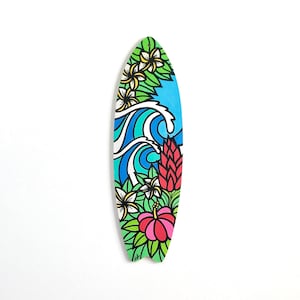 Summer Breeze, Surfboard Wall Decor, Made to Order, Hand Painted, Wood, Wall Mounted, Beach Decor