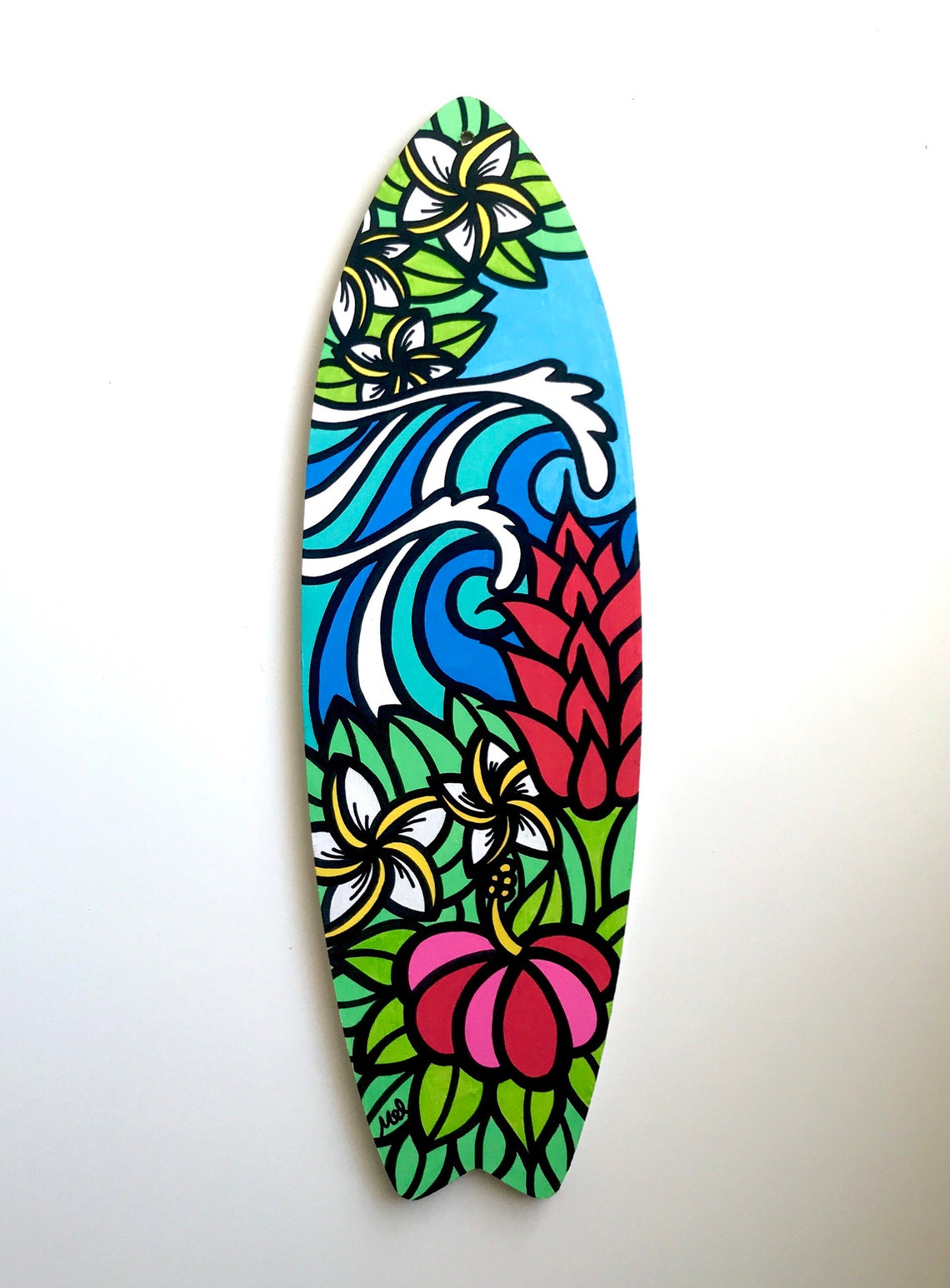 Summer Breeze Surfboard Wall Decor Made to Order Hand Etsy