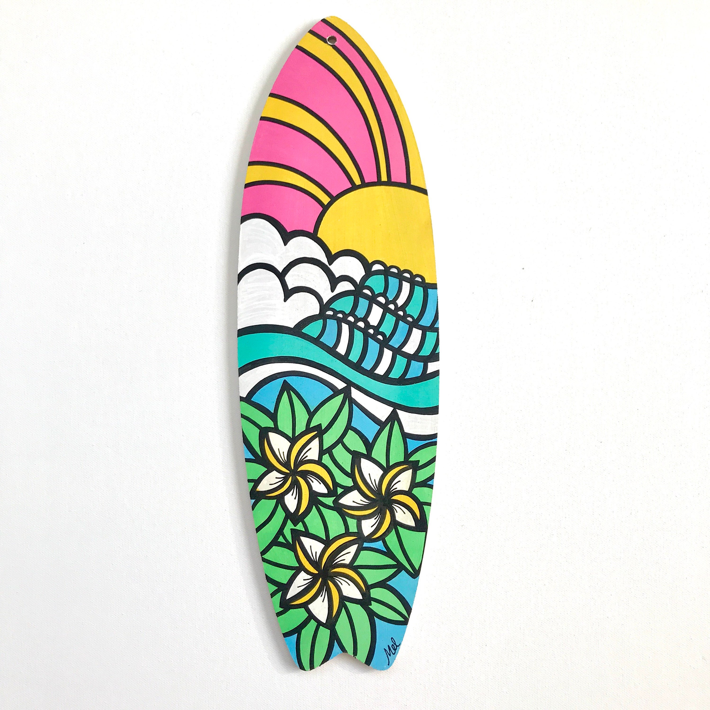  Amuseable Sports Surfboard 海 花柄 Handcrafted Soft-Top Surfboard FLOWERSURF – GRLSWIRL