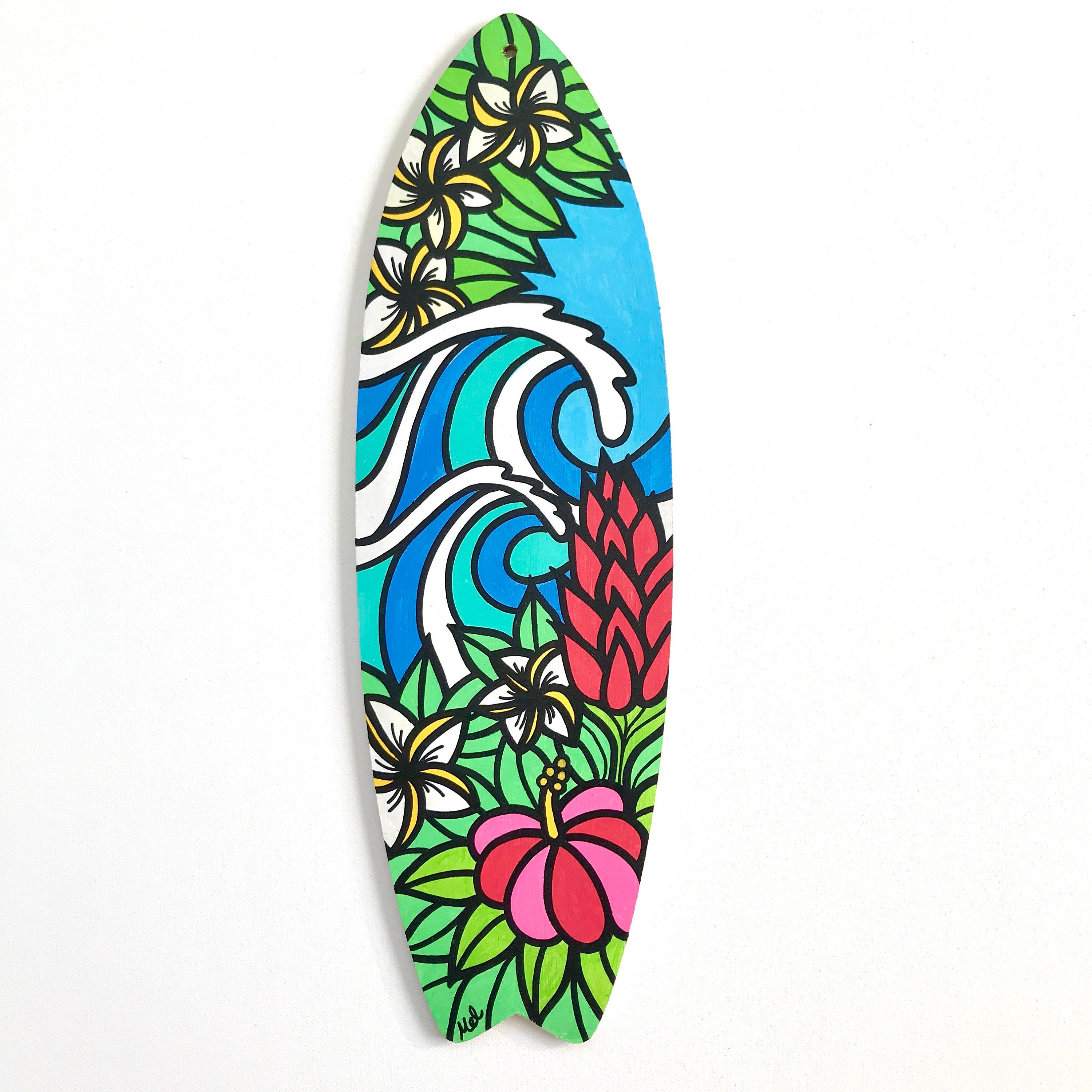 Summer Breeze Surfboard Wall Decor Made to Order Hand Etsy