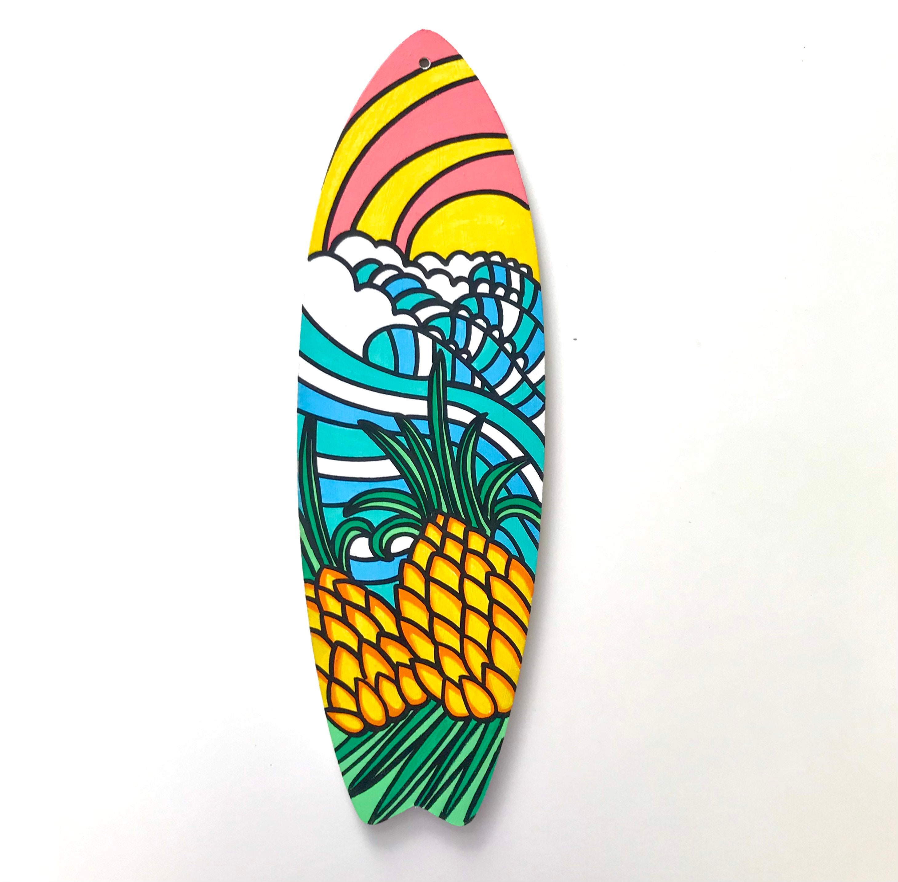 Colorful Surfboard Tapestry Wall Hanging Art Dorm Decor 128x150 Cm 新作ウエア
