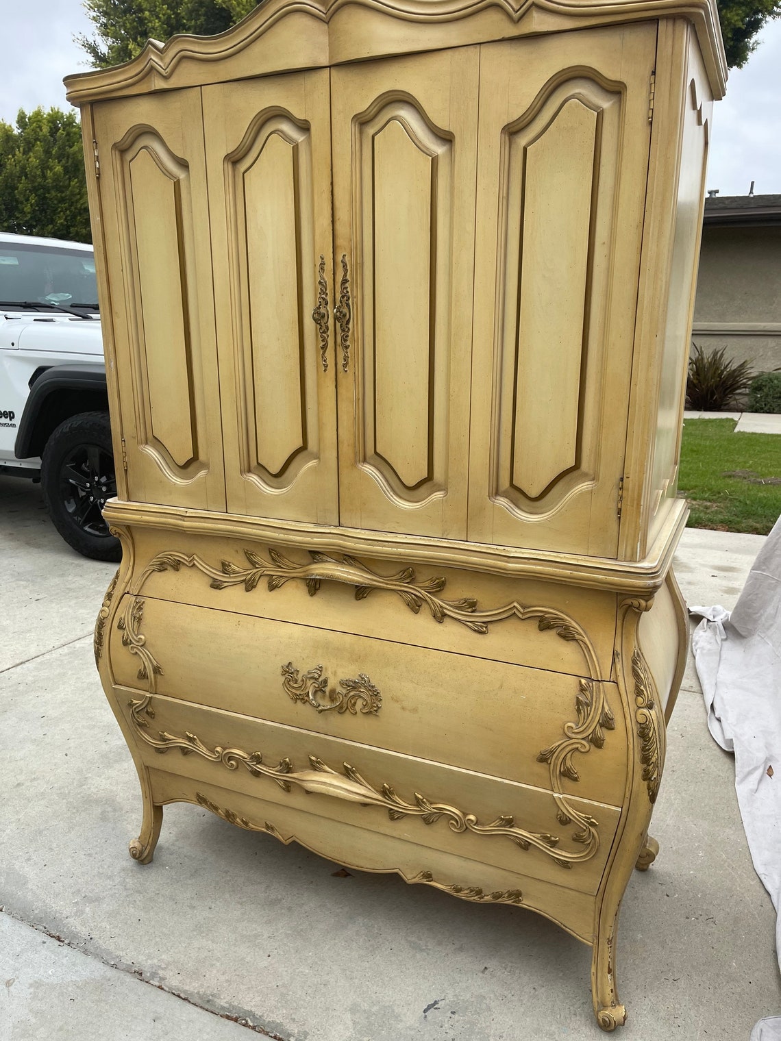 Sold Antique beauty and the beast armoire with custom Etsy