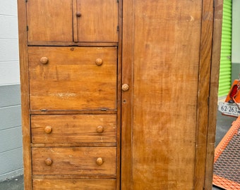 customizable: antique solid oak armoire desk