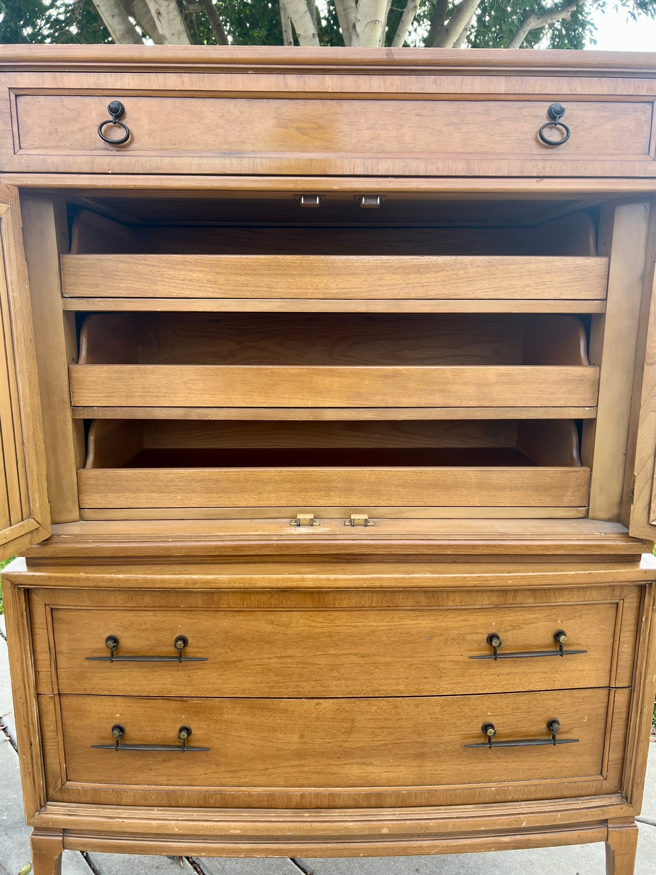 Customizable Vintage MCM Armoire Dresser Etsy