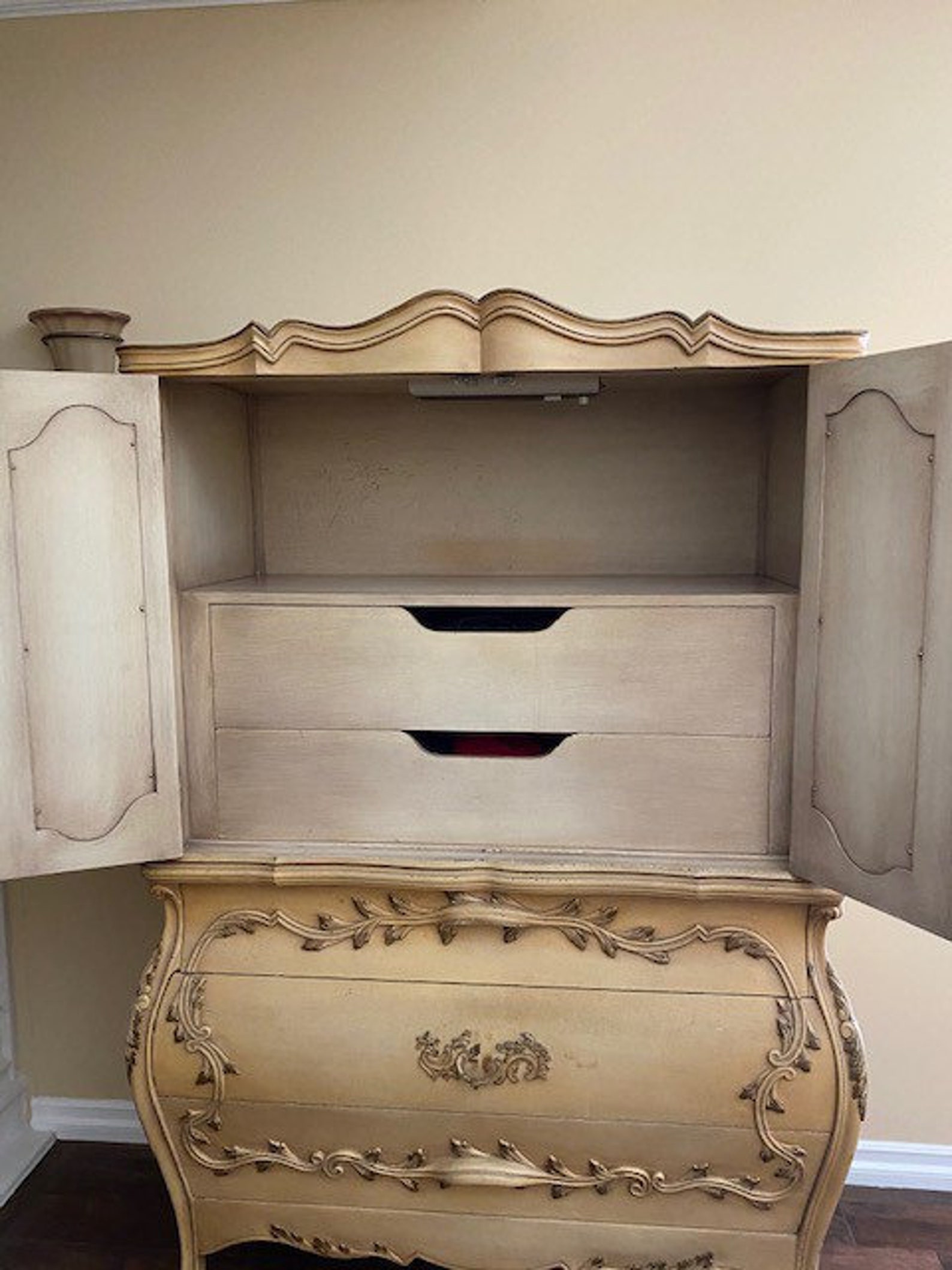 Sold Antique beauty and the beast armoire with custom Etsy