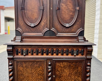 Customizable: antique Grand Rapids hutch cabinet
