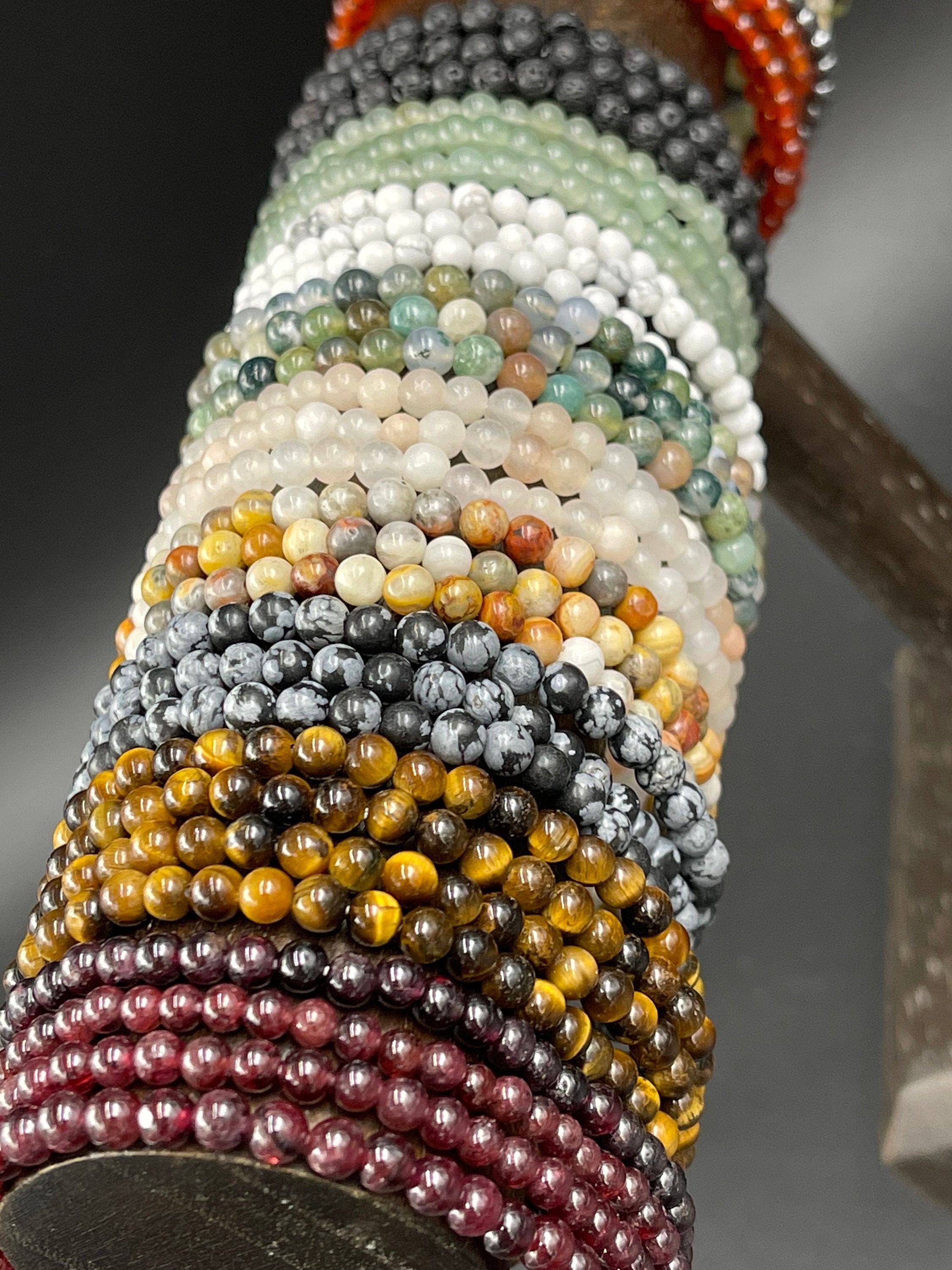 4mm Energy Bead Bracelet Etsy