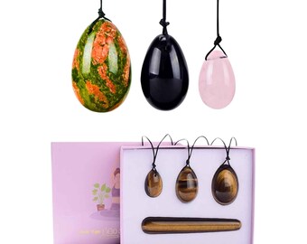 Yoni Egg Set Sexual Wellness Kegel Egg Exercisers l Kegel Exercise Egg | Pelvic Floor Exercise