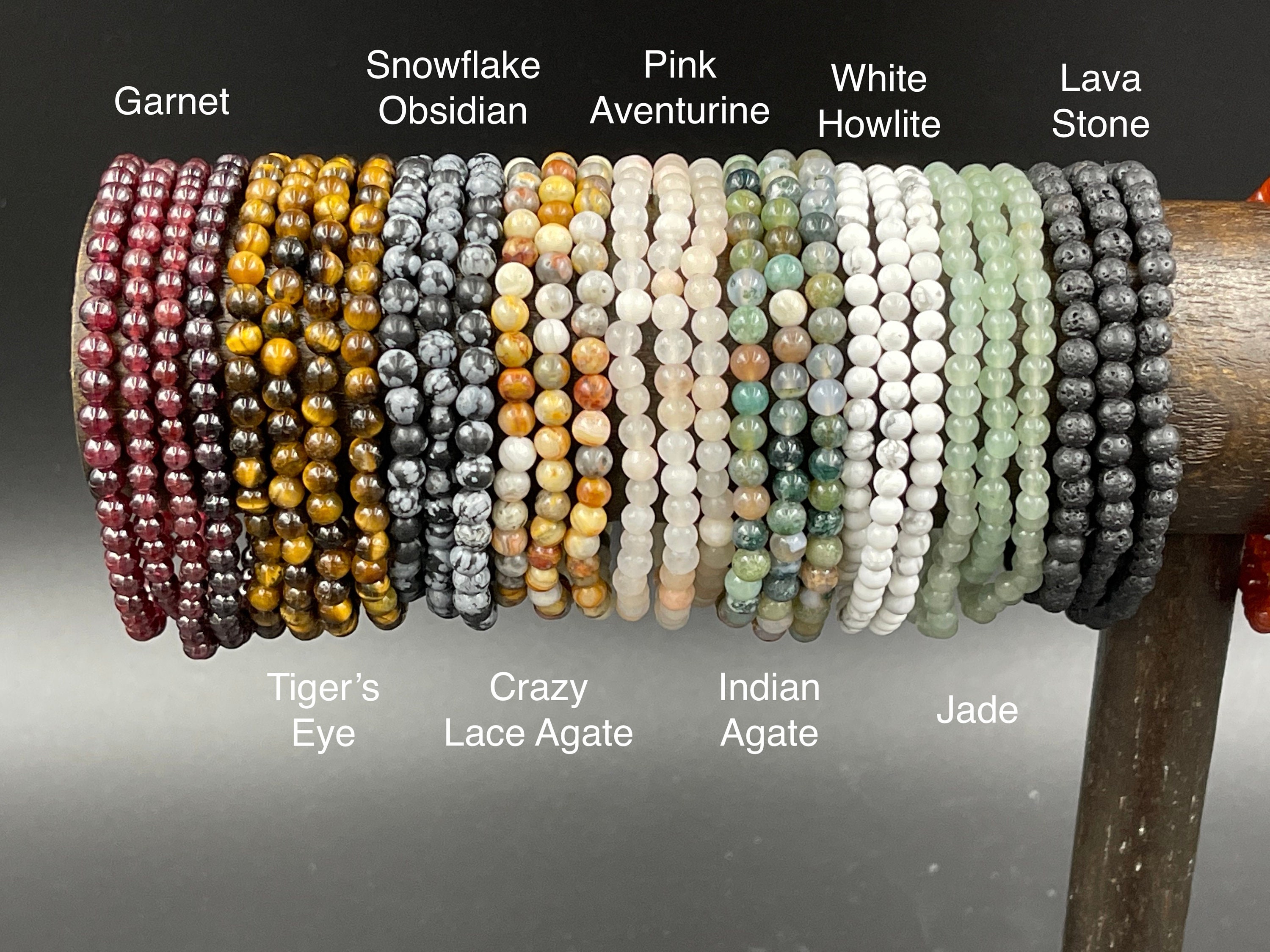 4mm Energy Bead Bracelet Etsy