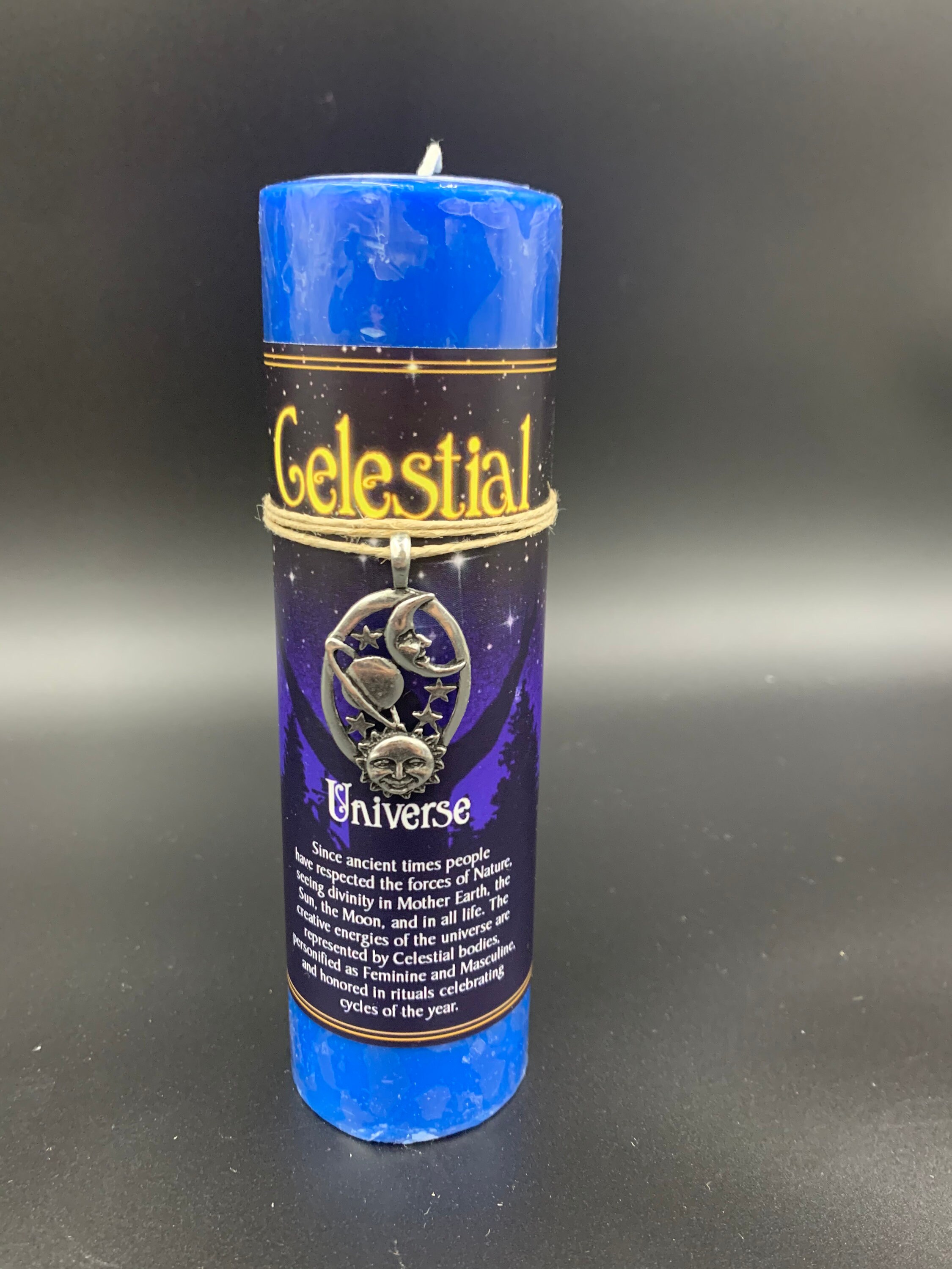 Celestial Pewter Pendant Candle l Pillar Candle l Scented Etsy