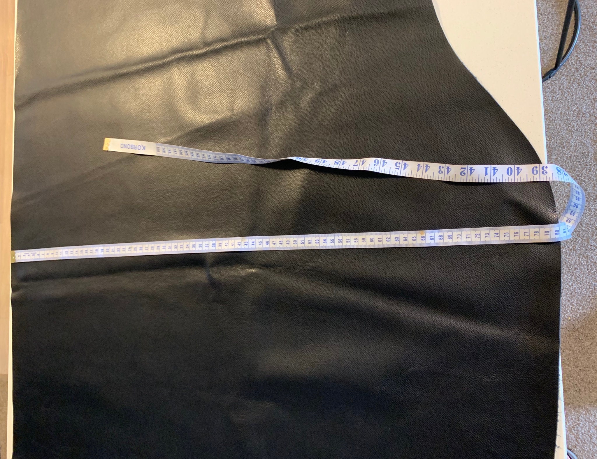 Chrome Tanned Black Genuine Leather Etsy Australia