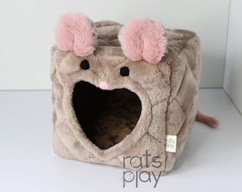 Rattie House – Plush Cube Bed for Rats, Mice, Hamsters & Small Pets