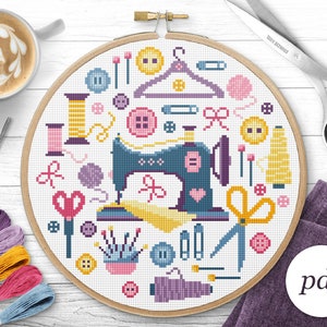 Sewing Cross Stitch Pattern, Instant Download PDF, Counted Cross Stitch, Embroidery Pattern, PDF Pattern, Digital Cross Stitch Pattern