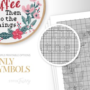 First I Drink the Coffee Cross Stitch Pattern, Instant Download PDF ...