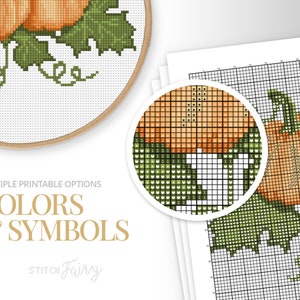 Pumpkins Cross Stitch Pattern, Instant Download PDF, Counted Cross ...