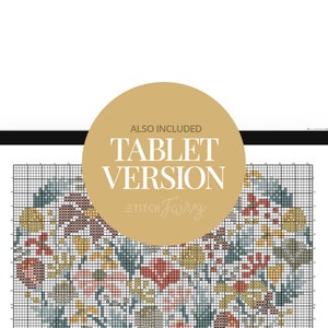 Floral Heart Cross Stitch Pattern, Instant Download PDF, Counted Cross Stitch, Embroidery Pattern, PDF Pattern image 7