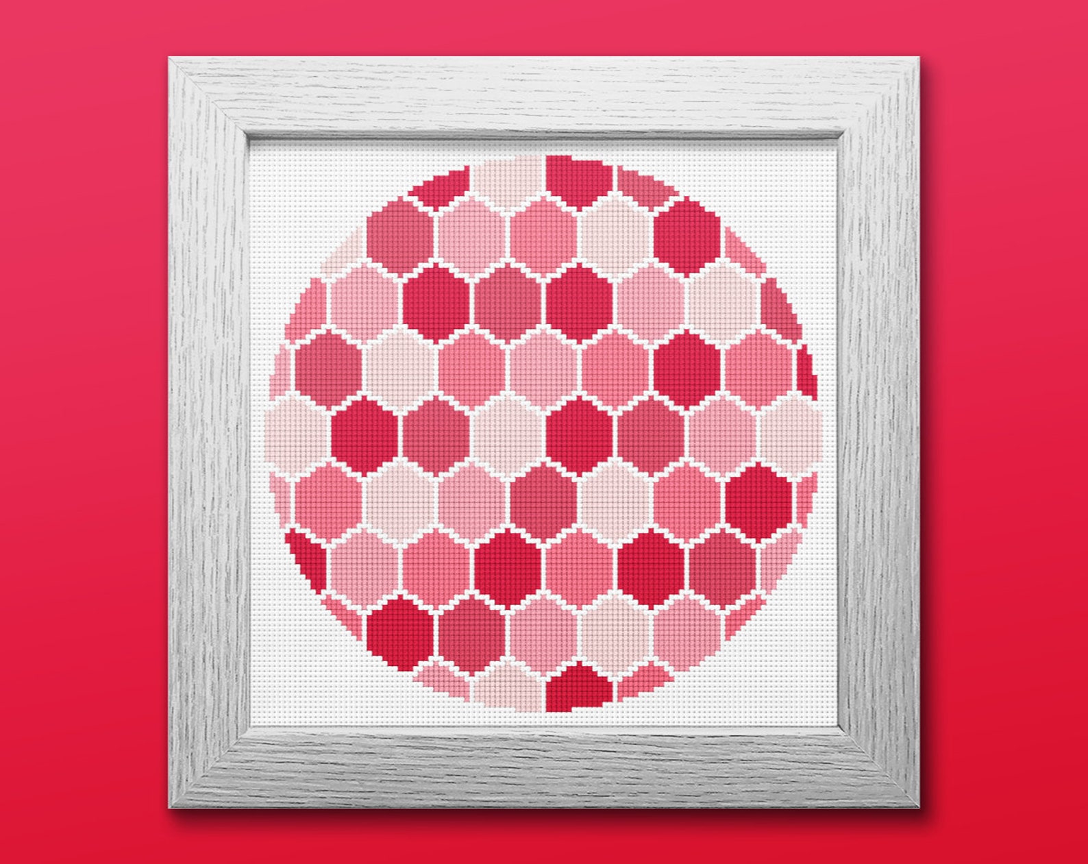 Pink Cross Stitch Pattern Instant Download PDF Etsy