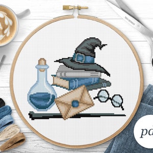 Wizarding Cross Stitch Pattern, undefined Pattern, Instant Download PDF, Counted Cross Stitch, Embroidery Pattern, PDF Pattern