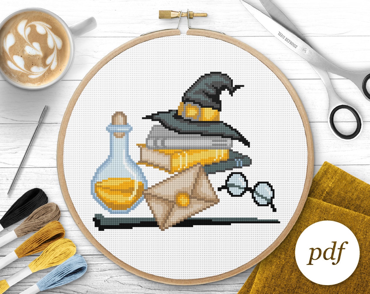 Wizarding Stitch Pattern Instant Download PDF Counted Cross | Etsy