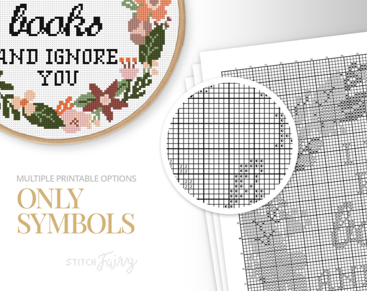 I will read books and ignore you - Cross stitch pattern – Cross