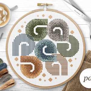 Geometric Fantasy Cross Stitch Pattern, Instant Download PDF, Counted Cross Stitch, Embroidery Pattern, PDF Pattern