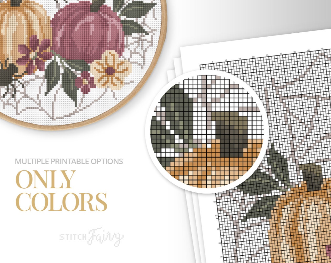 Halloween Pumpkins Cross Stitch Pattern Instant Download PDF - Etsy