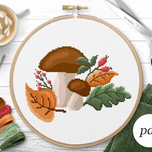 Mushrooms Cross Stitch Pattern, Instant Download PDF, Counted Cross Stitch, Embroidery Pattern, PDF Pattern, Digital Cross Stitch Pattern