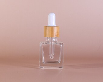 15ml Glass Dropper Bottle | Clear Bamboo | Savannah