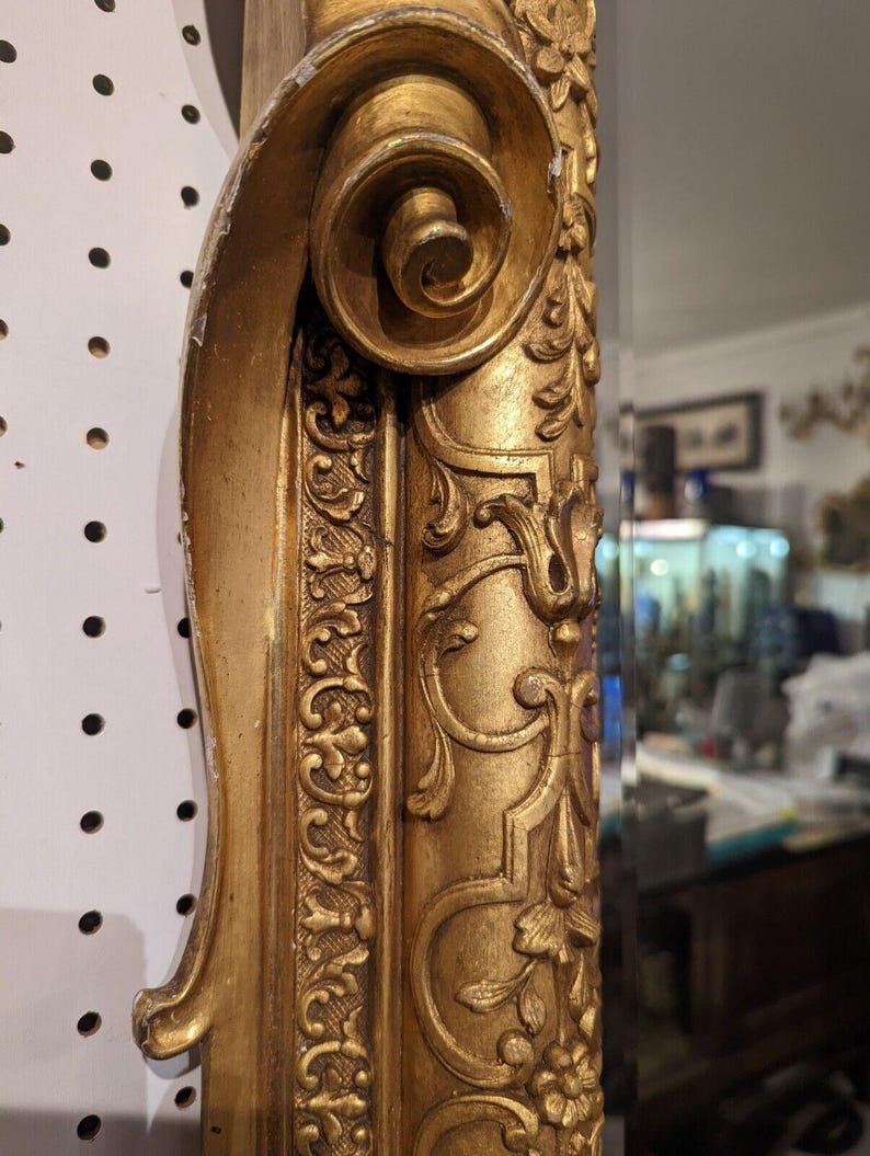 1875 Renaissance Revival Large Gilt Mirror PICKUP ONLY image 3