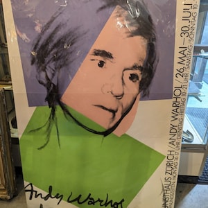 1978 Offset Litho Poster Andy Warhol Kunsthaus Zurich Pickup Only No Shipping
