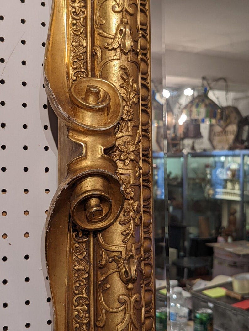 1875 Renaissance Revival Large Gilt Mirror PICKUP ONLY image 6
