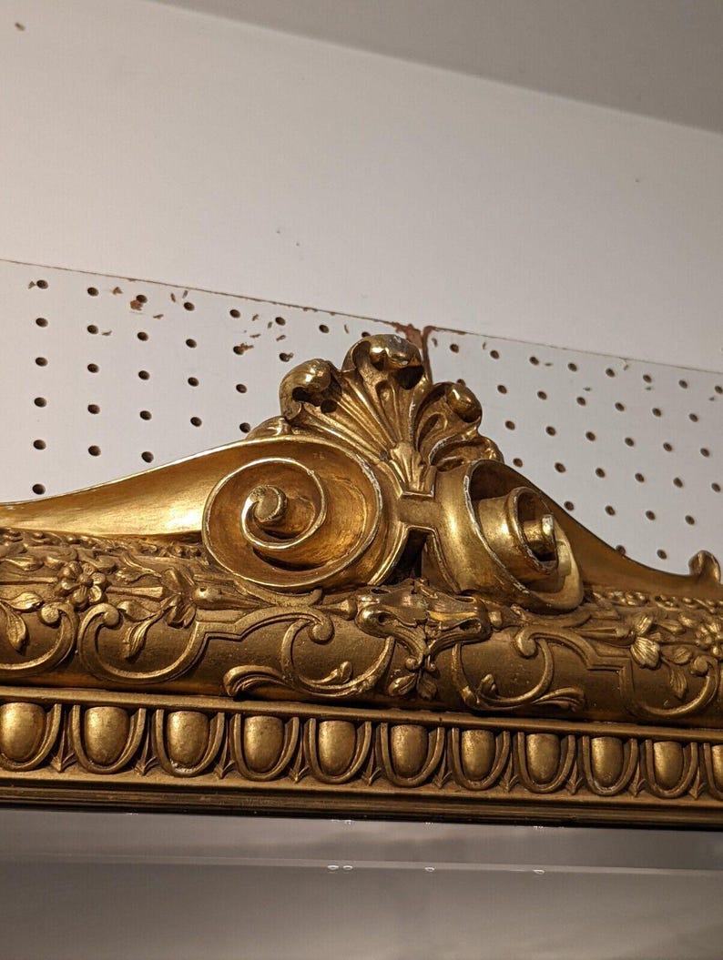1875 Renaissance Revival Large Gilt Mirror PICKUP ONLY image 5