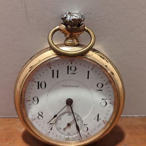 19th Century Waltham Keyston Case Gold Filled Pocket Watch Works!