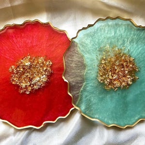 RESIN GEODE COASTERS
