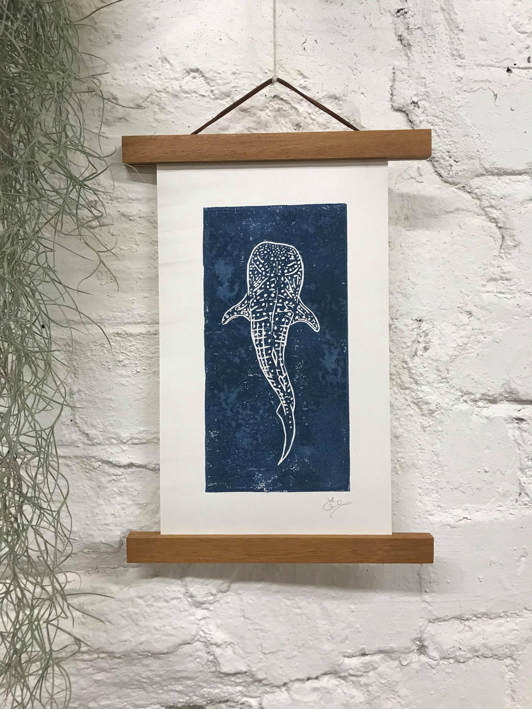 Whale Shark Original Linocut Art Print - Etsy