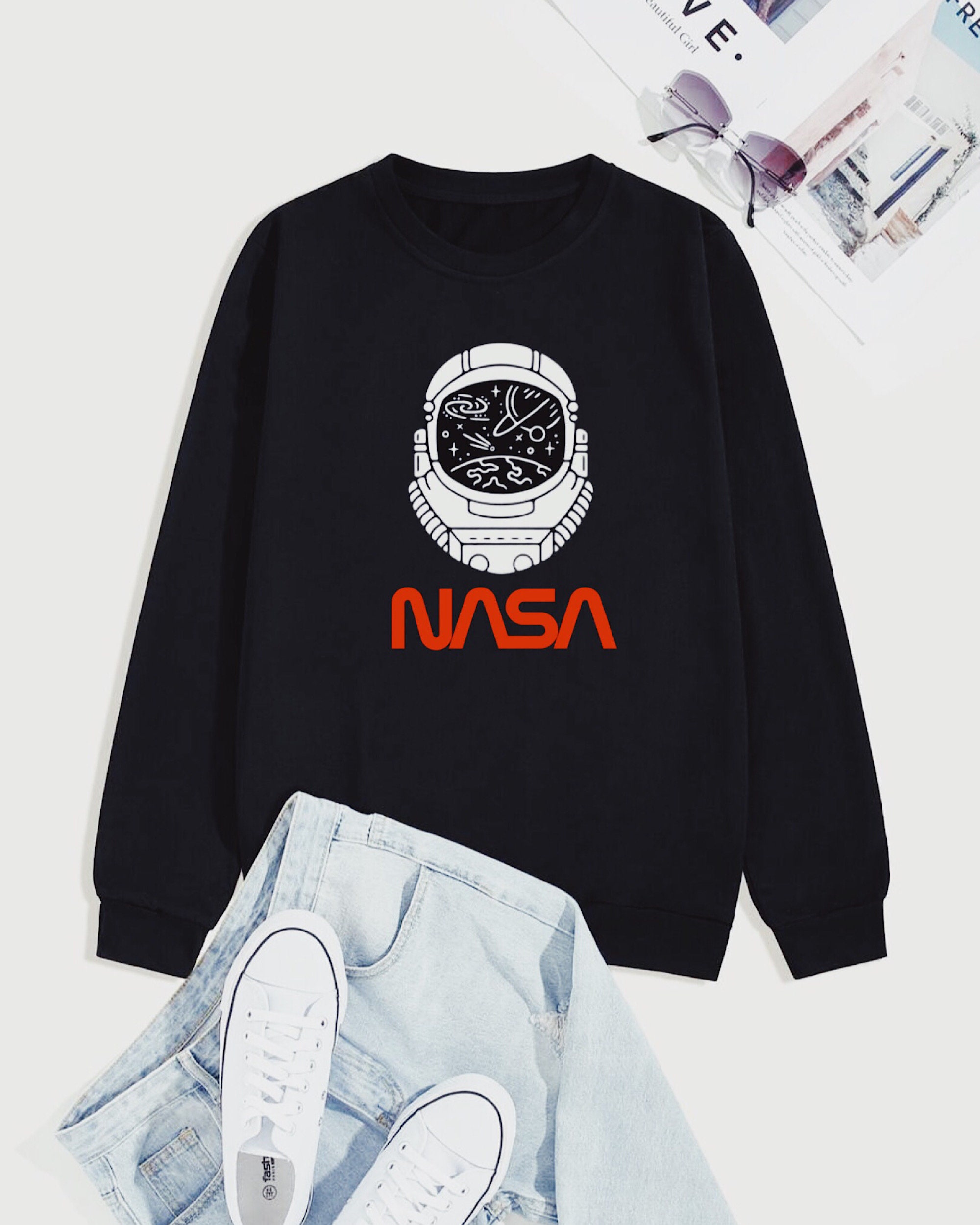 astronaut nasa sweatshirt astronaut nasa sweatshirt