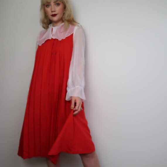 Vintage red tent dress